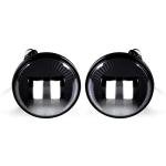 HECASA LED Fog Lights Compatible with 2007-2019 Chevy Avalanche Suburban Tahoe GMC Yukon Acadia Canyon Pontiac G8 G6 Ford Mustang Explorer Escape Hybrid, Pair Fog Lamps Clear Lens