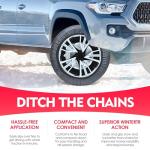 K-Musculo Snow Socks for Tires, Snow Socks Snow Chain for Car SUV Pickup Easy to Use, Ultimate Grip, Washable.100 KM Safely In The Snow, EU EN-16662-1 Certififed(2 PACKS)-S