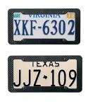 UBOG 2 Pack License Pate Frames,License Plate Cover,Carbon Fiber License Plate Frame,Car Accessories Number Plate Frames with Fasteners and Screws,Fit for All America and Canada License Plate