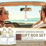 Unisex Amber Sandalwood Car Air Freshener Hanging