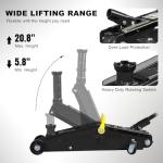 Torin T83006W Blackjack Hydraulic Trolley Service/Floor Jack (Fits: SUVs and Extended Height Trucks): 3 Ton (6,000 lb) Capacity, Black