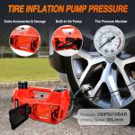 Nilight Electric Car Jack Kit 5 Ton 12V Hydraulic Car Jack with Impact Wrench, 3 in 1 Portable Electric Floor Jack with Tire Inflator Pump LED Light for Sedan SUV Truck Change Tire Garage Repair