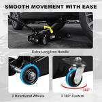 Torin T83006W Blackjack Hydraulic Trolley Service/Floor Jack (Fits: SUVs and Extended Height Trucks): 3 Ton (6,000 lb) Capacity, Black