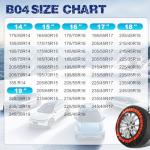 Orceed Snow Socks for Tires, Universal Fit for Cars Trucks SUVs, Winter Anti-Slip Traction Tire Socks for Snow & Ice Roads, Easy Install Reusable Automotive Tire Snow Socks, B04