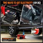 Nilight Electric Car Jack Kit 5 Ton 12V Hydraulic Car Jack with Impact Wrench, 3 in 1 Portable Electric Floor Jack with Tire Inflator Pump LED Light for Sedan SUV Truck Change Tire Garage Repair