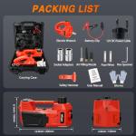 Nilight Electric Car Jack Kit 5 Ton 12V Hydraulic Car Jack with Impact Wrench, 3 in 1 Portable Electric Floor Jack with Tire Inflator Pump LED Light for Sedan SUV Truck Change Tire Garage Repair