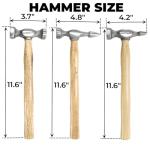 Hiceeden 7 Pcs Heavy Duty Auto Body Repair Kit with Wooden Handles, Auto Body Repair Tools with Hammer Heads and Dolly, Dent Removal Tools Set with Portable Storage Case for Auto Car