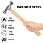 Hiceeden 7 Pcs Heavy Duty Auto Body Repair Kit with Wooden Handles, Auto Body Repair Tools with Hammer Heads and Dolly, Dent Removal Tools Set with Portable Storage Case for Auto Car