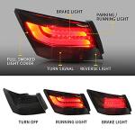 VLAND LED Smoked Tail Lights Compatible For Honda Accord 8th Gen Sedan 2008 2009 2010 2011 2012, 2 PCS, NOT for 2-Dr Coupe