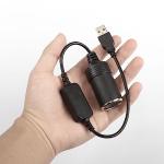 CERRXIAN 1ft USB A Male to 12V 8W Cigarette Lighter Socket Adapter Power Cable for Dash Cam, GPS, Car Led Light Strips, and Other Automotive Electronics