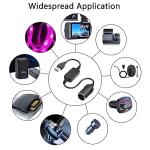 CERRXIAN 1ft USB A Male to 12V 8W Cigarette Lighter Socket Adapter Power Cable for Dash Cam, GPS, Car Led Light Strips, and Other Automotive Electronics