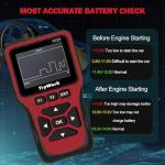 TryWork OBD2 Scanner Diagnostic Tool, Check Engine Code Reader with 35901 DTC Lookup, Mode 6 & 8, I/M Readiness for All OBDII Cars Since 1996 (Red)