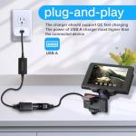 Herfair USB A Male to 12V Car Cigarette Lighter Socket Female Converter Cable Adapter for Radar Detector, Dash Cam, GPS Charger Need Support QC function,the charger power should higher than the device