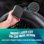 Chemical Guys Wonder Wave Durafoam Tire Shine Applicator Pads - Foam Pads for Applying Tire Dressings, Protectants, Wax, Polish and Car Detailer Products for Trucks and SUVs - 2 Pack