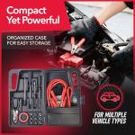 Firestone 30-pc Set Roadside Car Repair Kit, Car Tool Kit for Vehicles with Durable Hard Case with Handle, Portable Automotive Tool Set for Trucks, RVs, SUVs, ATVs with 8ft Booster Cables