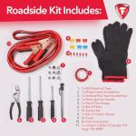 Firestone 30-pc Set Roadside Car Repair Kit, Car Tool Kit for Vehicles with Durable Hard Case with Handle, Portable Automotive Tool Set for Trucks, RVs, SUVs, ATVs with 8ft Booster Cables