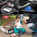 I GO 85 Pieces Hard Shell Mini Compact First Aid Kit, Small Personal Emergency Survival Kit for Travel Hiking Camping Backpacking Hunting Marine Car, Blue