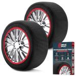 DRIVE VAULT Snow Socks for Tires | Alternative for Tire Snow Chains | Ultra Grip Series | Reusable Snow Traction Device for Passenger Cars SUVs Trucks Winter Emergency Accessory | Safe Winter Driving