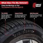 DRIVE VAULT Snow Socks for Tires | Alternative for Tire Snow Chains | Ultra Grip Series | Reusable Snow Traction Device for Passenger Cars SUVs Trucks Winter Emergency Accessory | Safe Winter Driving