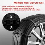 10pack Snow Tire Chains Reusable Anti-Skid Car Winter Wheels Chain Universal Cable Tire Belts, Black Non-Slip Zip Tie Tires Chain Emergency for Auto Pickup Trucks Suv