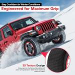 DRIVE VAULT Snow Socks for Tires | Alternative for Tire Snow Chains | Ultra Grip Series | Reusable Snow Traction Device for Passenger Cars SUVs Trucks Winter Emergency Accessory | Safe Winter Driving