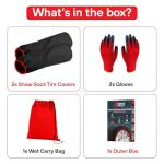 DRIVE VAULT Snow Socks for Tires | Alternative for Tire Snow Chains | Ultra Grip Series | Reusable Snow Traction Device for Passenger Cars SUVs Trucks Winter Emergency Accessory | Safe Winter Driving