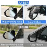 LivTee Blind Spot Mirror with Side Mirror Rain Guard, Carbon Fiber 2-in-1 Side Mirror Covers Kit with Wide Angle Adjustable Stick for Cars SUV and Trucks, Pack of 2