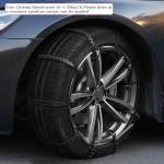10pack Snow Tire Chains Reusable Anti-Skid Car Winter Wheels Chain Universal Cable Tire Belts, Black Non-Slip Zip Tie Tires Chain Emergency for Auto Pickup Trucks Suv