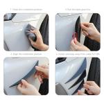 Foelony 6 PCS Car Bumper Spoiler Canards Trim Kit, Wind Blade Style Car Spoiler Anti-Collision Decor Sticker, Self-Adhesive PVC Fashion Cars Body Decal, Universal for Most Cars (Glossy Black)