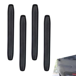 MOXRUQ 4 PCS Car Bumper Guard Strips, Anti-Collision Anti-Scratch Bumper Protector Trim, Universal for Bumper and Door Edge Guard (Carbon Fiber)