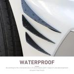 Foelony 6 PCS Car Bumper Spoiler Canards Trim Kit, Wind Blade Style Car Spoiler Anti-Collision Decor Sticker, Self-Adhesive PVC Fashion Cars Body Decal, Universal for Most Cars (Glossy Black)