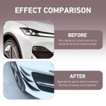 Foelony 6 PCS Car Bumper Spoiler Canards Trim Kit, Wind Blade Style Car Spoiler Anti-Collision Decor Sticker, Self-Adhesive PVC Fashion Cars Body Decal, Universal for Most Cars (Glossy Black)