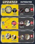 Snow-Chains Easy Install Tire-Chains, One-Pull Fit Design Tire Snow Chains for Passenger Cars, Sedan, SUVs, Emergency Winter Tire Traction Car Tires 215 225 235 245 255 265 - Set of 2 (KN120)