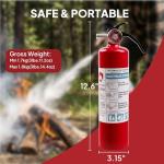 Safewayfire Home Fire Extinguisher, 2.5 lb Dry Chemical for Kitchen, Car, Vehicle, UL Rated 1-A:10-B:C, 1-Pack