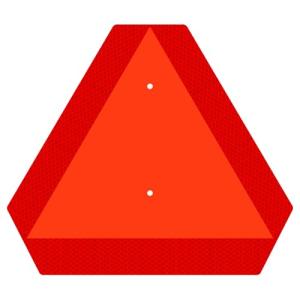 Ignixia Slow Moving Vehicle Sign, Rust free Aluminium Slow Moving Vehicle Triangle signs, 14”x 16” Inches Orange base with Reflective border, SMV Sign for Golf Cart, UTV, safety signs