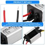 2 Pcs Waterproof Car Power Converter, 12V to DC 6V Buck Converter Voltage Regulator,8-22V to 3-15V 3A 18W Adjustable Volt Module Power Supply Adapter for Auto Car Truck Vehicle Boat Solar System