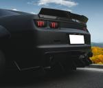 Trunk Spoiler Wing Compatible with 2010-2013 Chevrolet Camaro, Ikon Style Black PP Added On Rear Trunk Spoiler Lip Wing by IKON MOTORSPORTS, 2011 2012