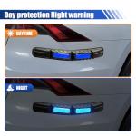 YoRise 2PCS Car Bumper Guard Strip, Anti-Collision Anti-Scratch Car Bumper Protector Trim with Reflective Patch, Foldable Door Edge Guard for Most Cars (Blue)