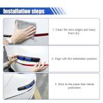 YoRise 2PCS Car Bumper Guard Strip, Anti-Collision Anti-Scratch Car Bumper Protector Trim with Reflective Patch, Foldable Door Edge Guard for Most Cars (Blue)