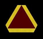 Ignixia Slow Moving Vehicle Sign, Rust free Aluminium Slow Moving Vehicle Triangle signs, 14”x 16” Inches Orange base with Reflective border, SMV Sign for Golf Cart, UTV, safety signs