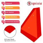 Ignixia Slow Moving Vehicle Sign, Rust free Aluminium Slow Moving Vehicle Triangle signs, 14”x 16” Inches Orange base with Reflective border, SMV Sign for Golf Cart, UTV, safety signs