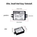 DC 12v 24v to 5v Step Down Converter Regulator 5A 25W Power Adapter Reducer for Car Electronics Truck Vehicle Boat Solar System (Accept DC 8-40V Inputs)