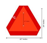 Ignixia Slow Moving Vehicle Sign, Rust free Aluminium Slow Moving Vehicle Triangle signs, 14”x 16” Inches Orange base with Reflective border, SMV Sign for Golf Cart, UTV, safety signs