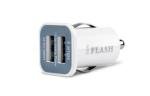 iFlash Dual USB Car Lighter Charger Adapter with 3A Output - fast Heavy Duty Ouput - Support Apple iPad Pro / Air 2 / mini 2/3/4 iPhone X / 8 Plus / 7 / 6S Plus / 6 / SE /5S (White)