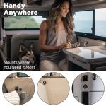 Obeaming 12V USB Outlet All-Aluminum QC 3.0 USB-A & USB-C PD3.0 Dual Fast Car Charger Socket, Recessed Mount Car USB Port for Car Truck Boat RV Camper Van Trailer (Small Version)