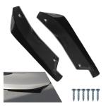 2PCS Universal Car Rear Bumper Lip Splitter Canard Diffuser - Side Fin Fenders Skirt Protector Exterior Decoration Trim for Car (Black)
