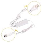 Charger Kits for Wii U Gamepad, AC Power Adapter Charger and USB Charging Cord for Nintendo Wii U Gamepad Remote Controller