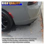 2PCS Universal Car Rear Bumper Lip Splitter Canard Diffuser - Side Fin Fenders Skirt Protector Exterior Decoration Trim for Car (Black)