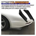 2PCS Universal Car Rear Bumper Lip Splitter Canard Diffuser - Side Fin Fenders Skirt Protector Exterior Decoration Trim for Car (Black)