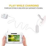 Charger Kits for Wii U Gamepad, AC Power Adapter Charger and USB Charging Cord for Nintendo Wii U Gamepad Remote Controller